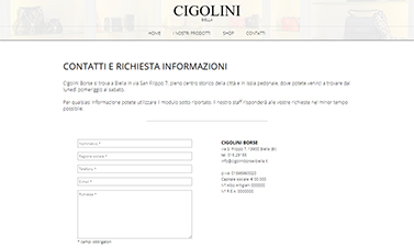 Cigolini Borse | pagina interna